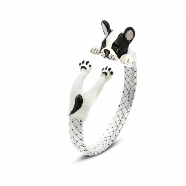 French Bulldog Enamel Hug Bracelet